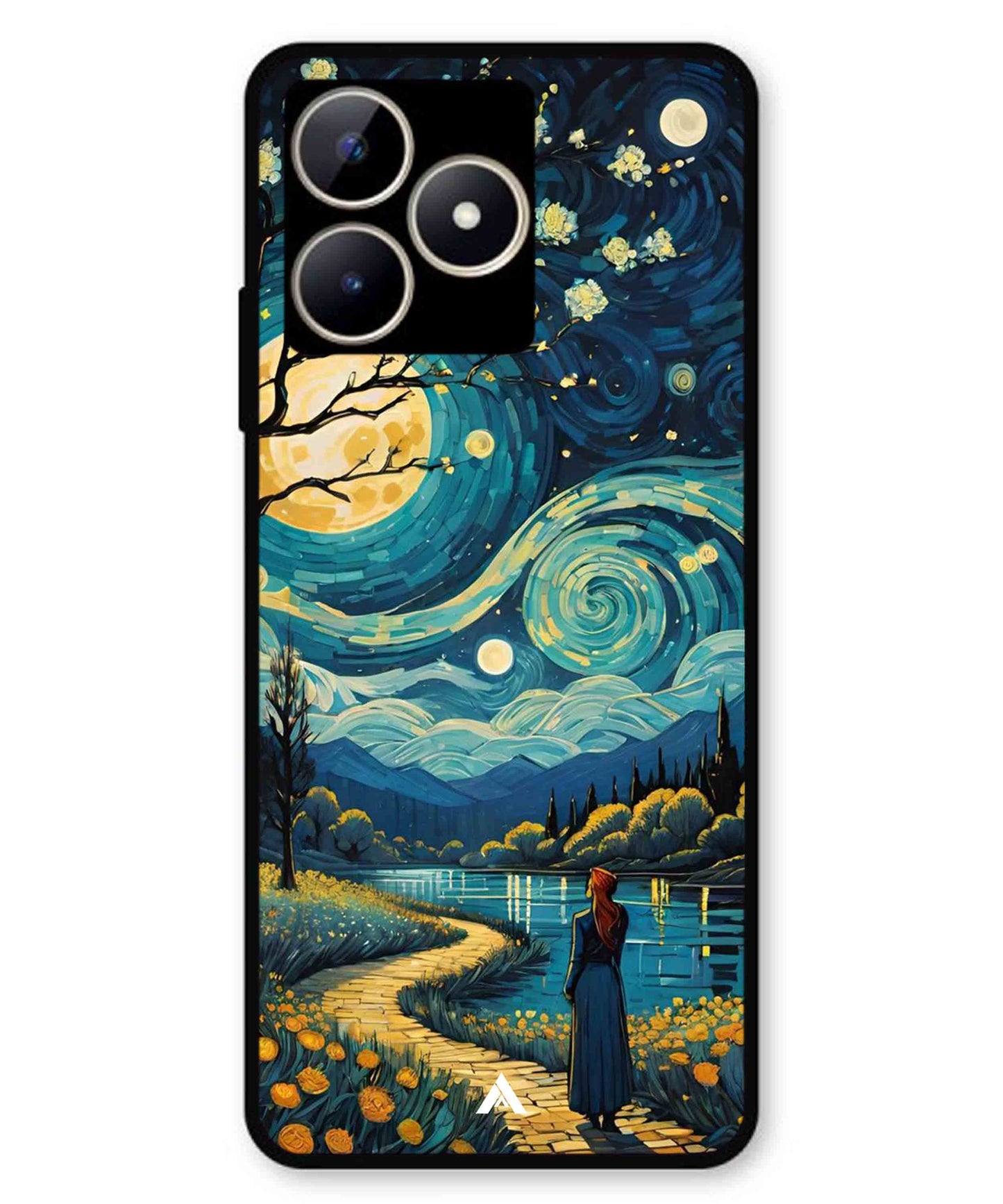 Starry Eve Art Aesthetic Metal Back Cover Phone Case for Realme C53
