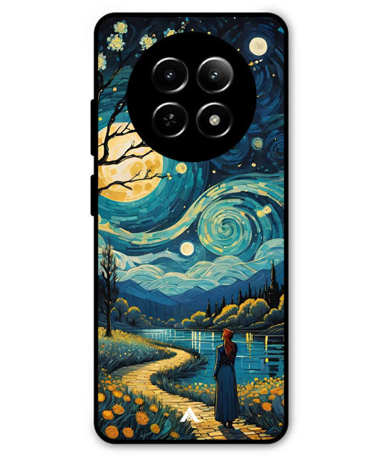 Starry Eve Art Aesthetic Metal Back Cover Phone Case for Realme C65