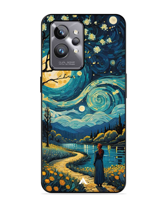 Starry Eve Art Aesthetic Metal Back Cover Phone Case for Realme GT 2 Pro