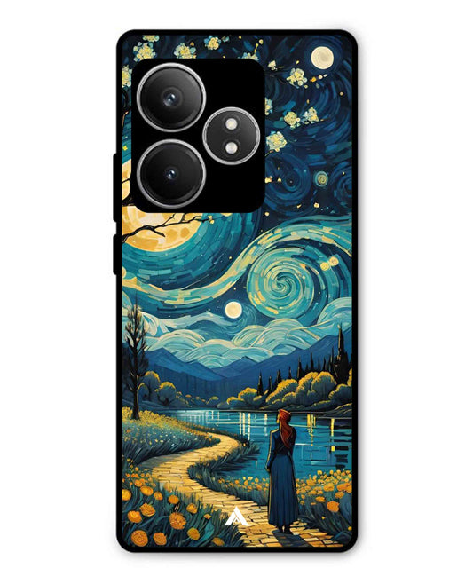 Starry Eve Art Aesthetic Metal Back Cover Phone Case for Realme GT 6T