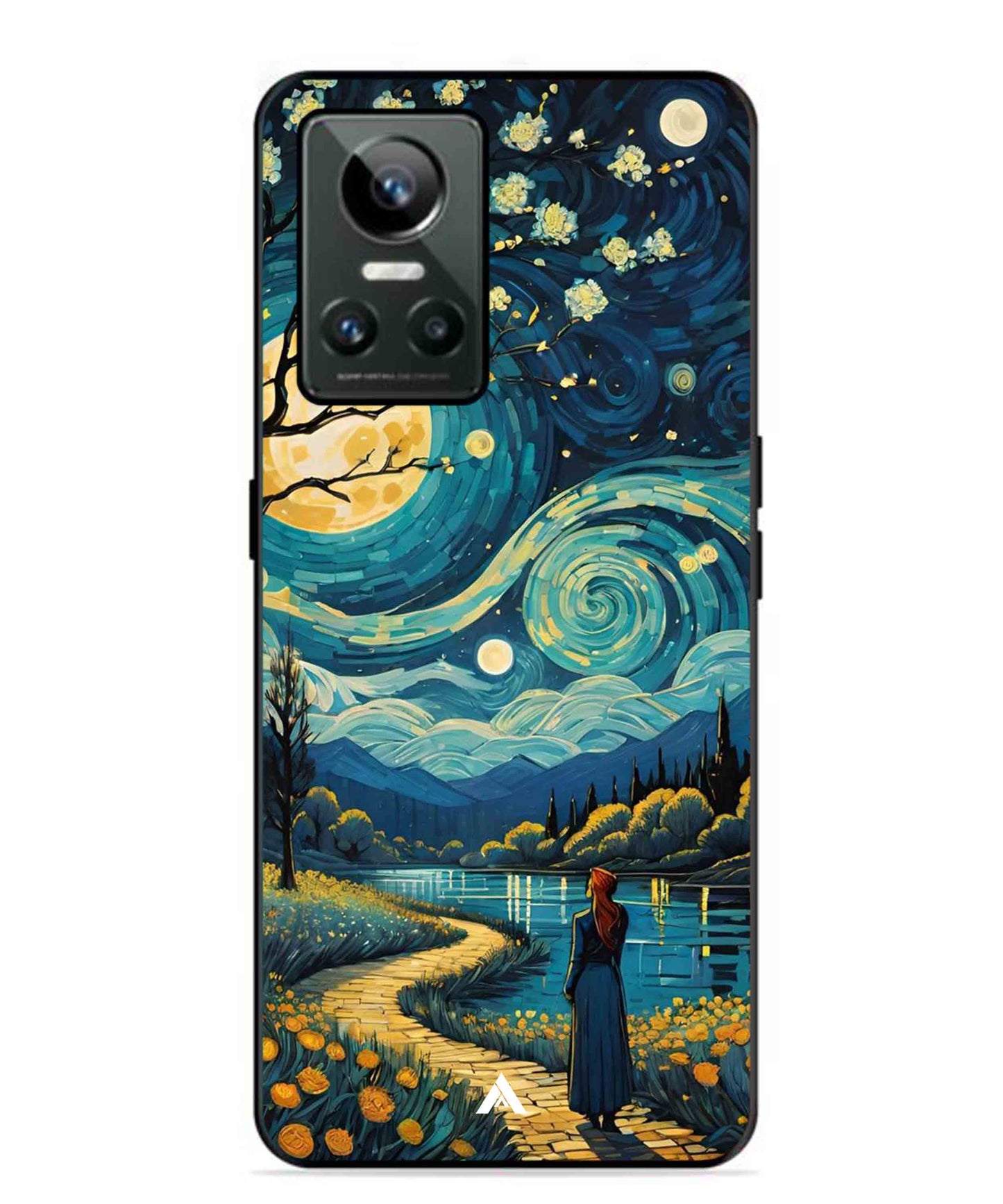 Starry Eve Art Aesthetic Metal Back Cover Phone Case for Realme GT Neo 3