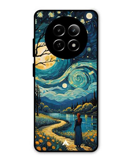 Starry Eve Art Aesthetic Metal Back Cover Phone Case for Realme Narzo N65