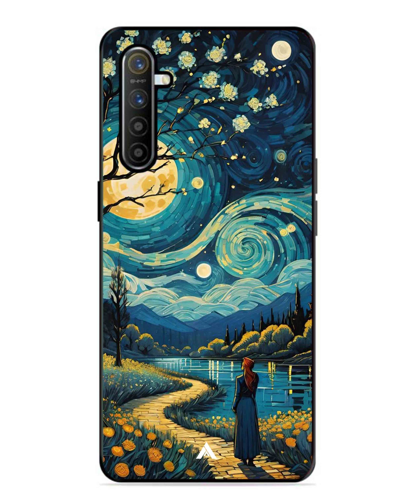 Starry Eve Art Aesthetic Metal Back Cover Phone Case for Realme XT