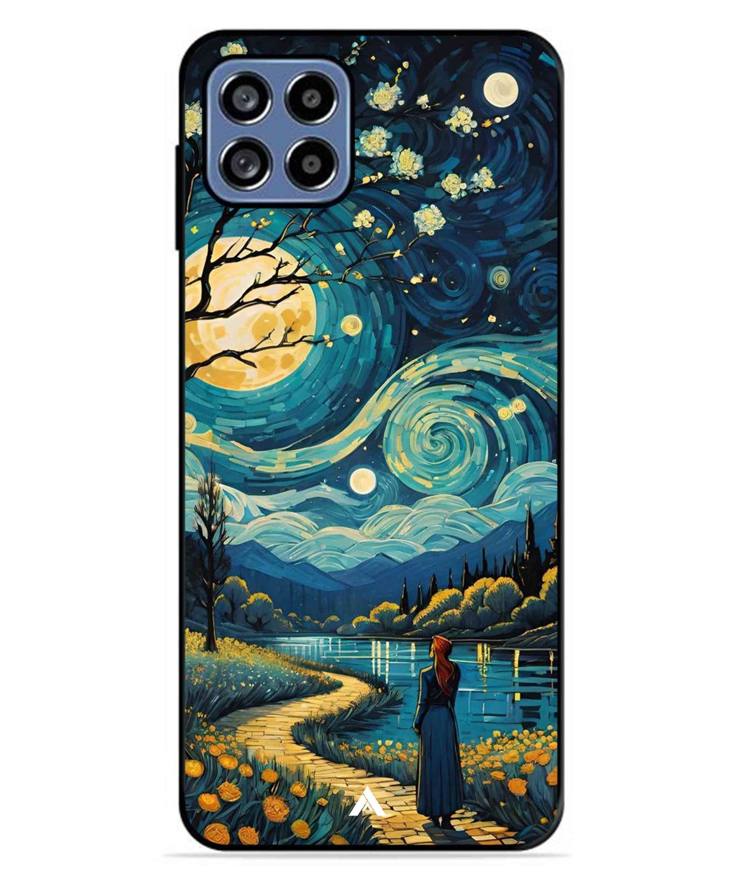 Starry Eve Art Aesthetic Metal Back Cover Phone Case for Samsung Galaxy A22 5G