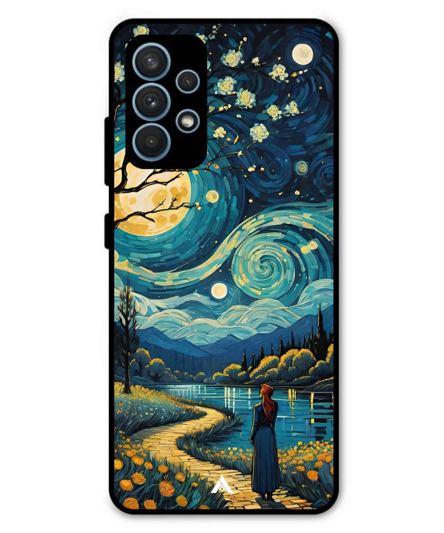 Starry Eve Art Aesthetic Metal Back Cover Phone Case for Samsung Galaxy A32 5G