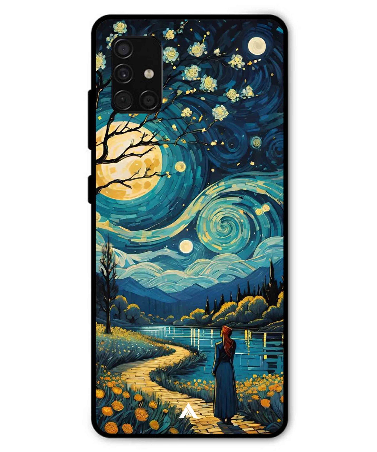 Starry Eve Art Aesthetic Metal Back Cover Phone Case for Samsung Galaxy A51