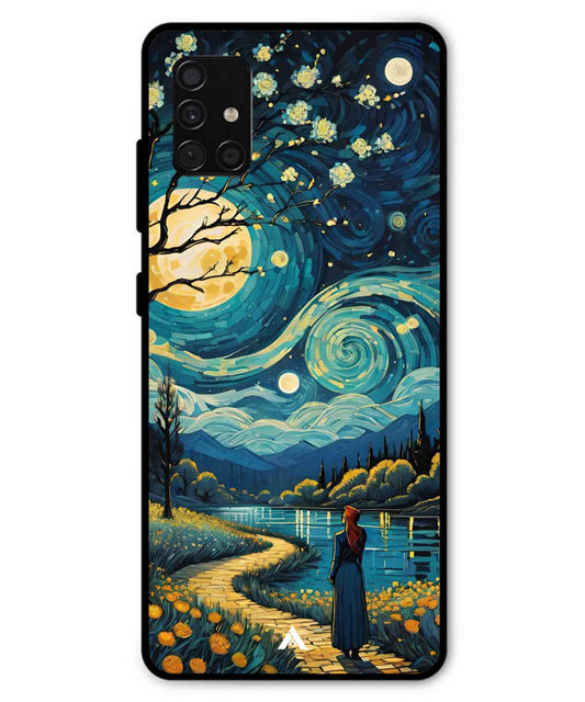 Starry Eve Art Aesthetic Metal Back Cover Phone Case for Samsung Galaxy A51