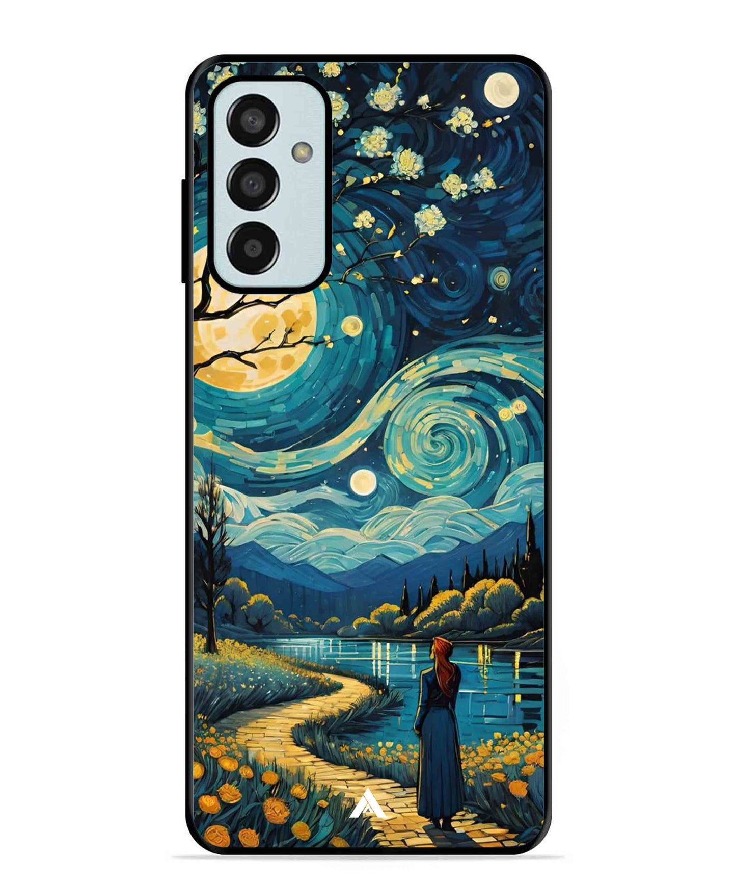 Starry Eve Art Aesthetic Metal Back Cover Phone Case for Samsung Galaxy M13 4G