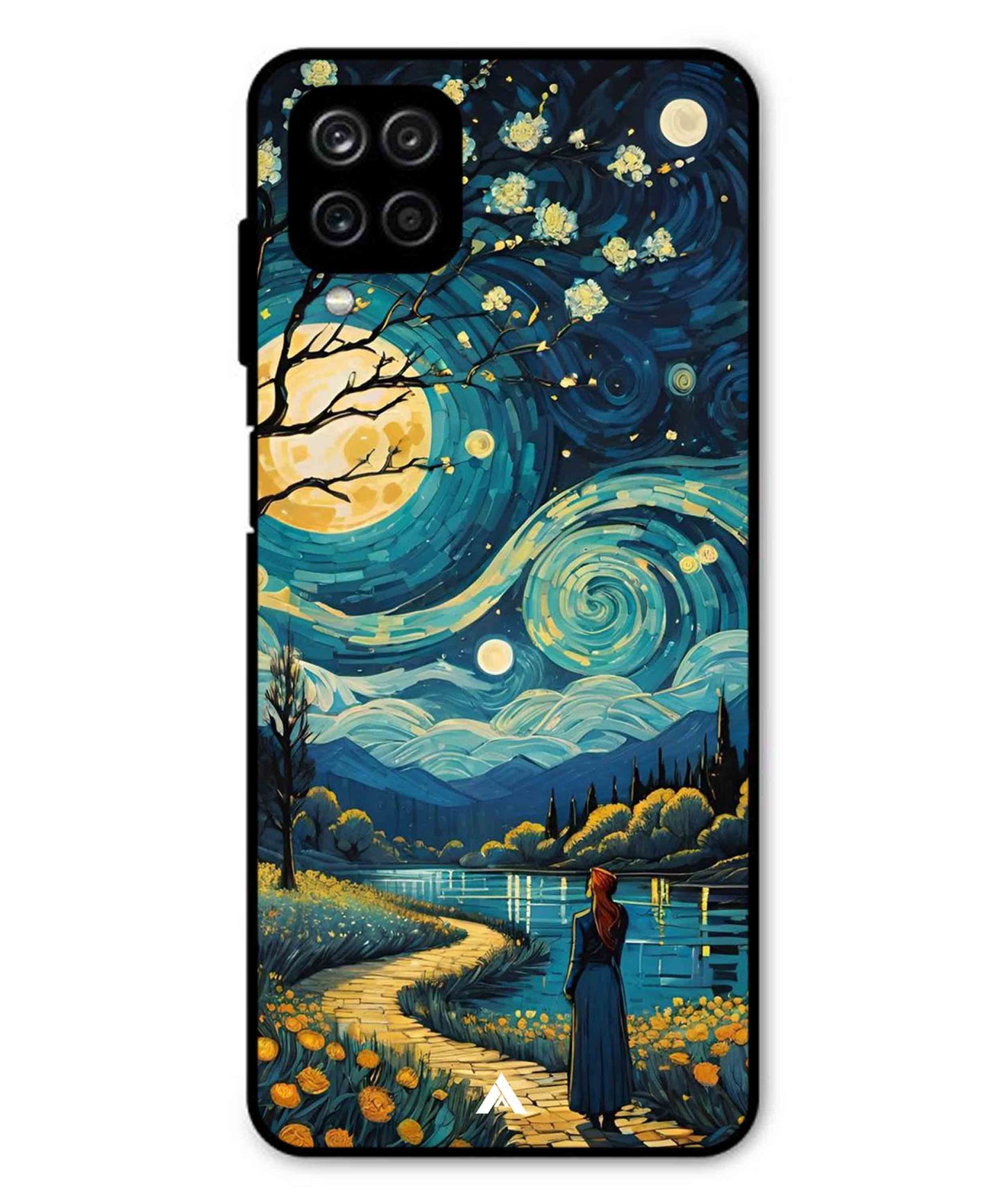 Starry Eve Art Aesthetic Metal Back Cover Phone Case for Samsung Galaxy M32 4G
