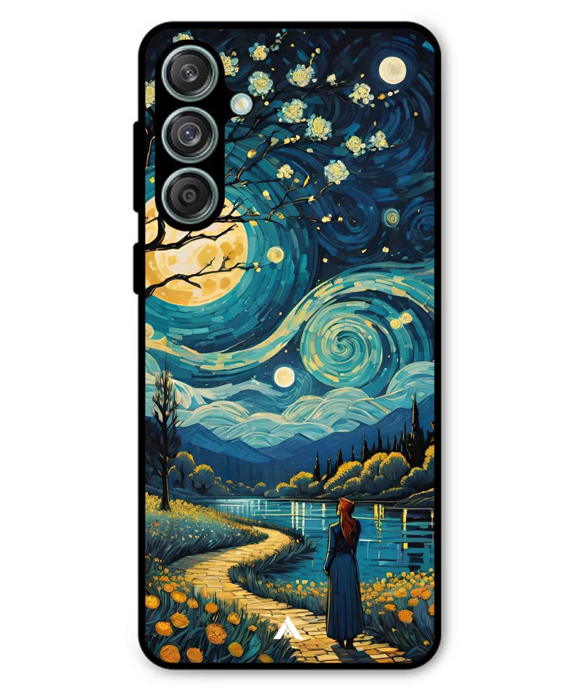 Starry Eve Art Aesthetic Metal Back Cover Phone Case for Samsung Galaxy M55