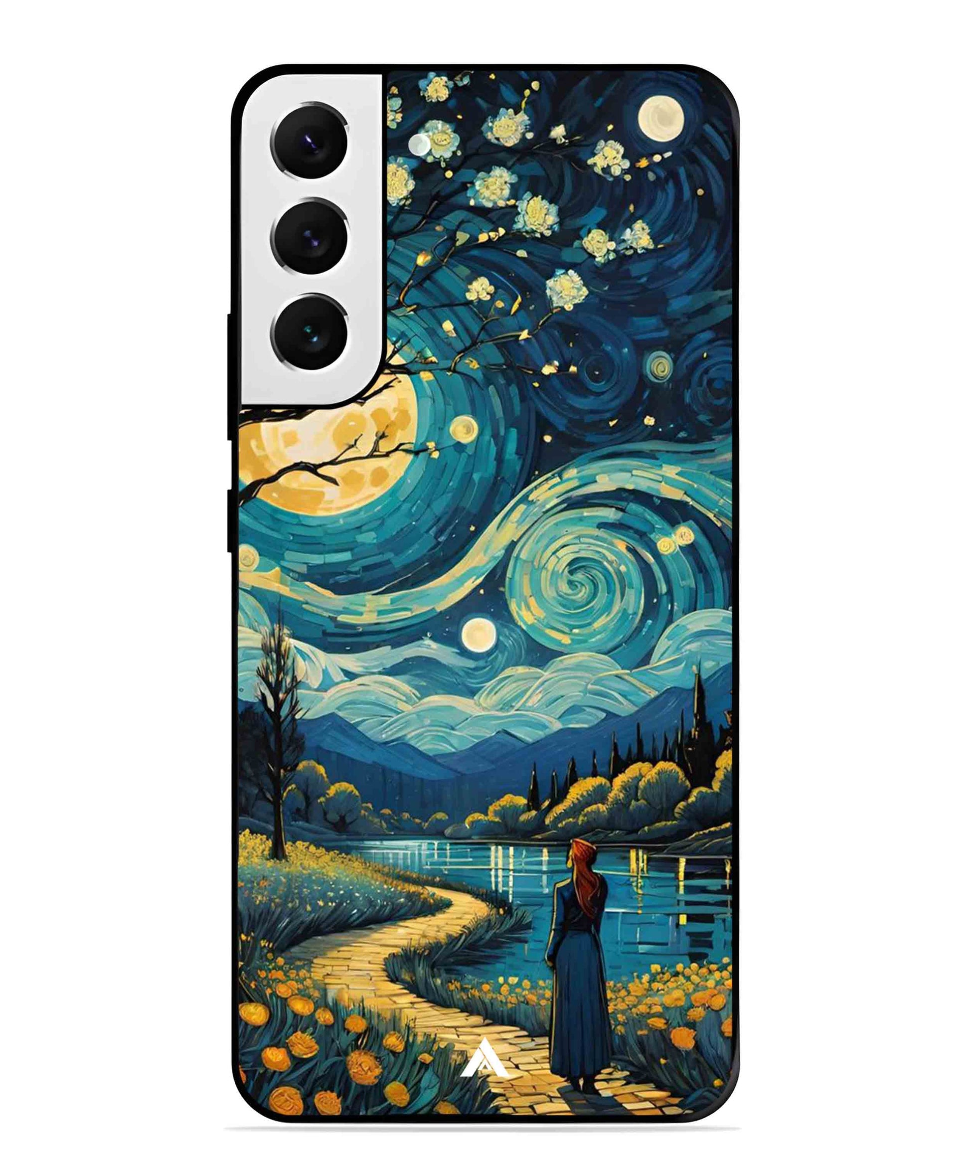 Starry Eve Art Aesthetic Metal Back Cover Phone Case for Samsung Galaxy S22 Plus
