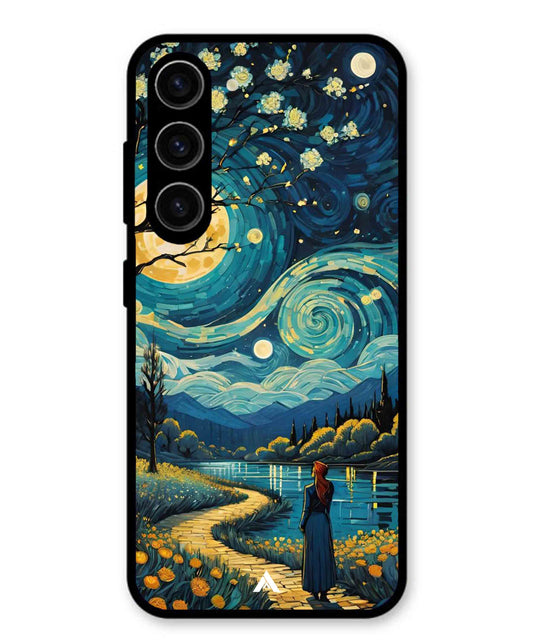 Starry Eve Art Aesthetic Metal Back Cover Phone Case for Samsung Galaxy S23