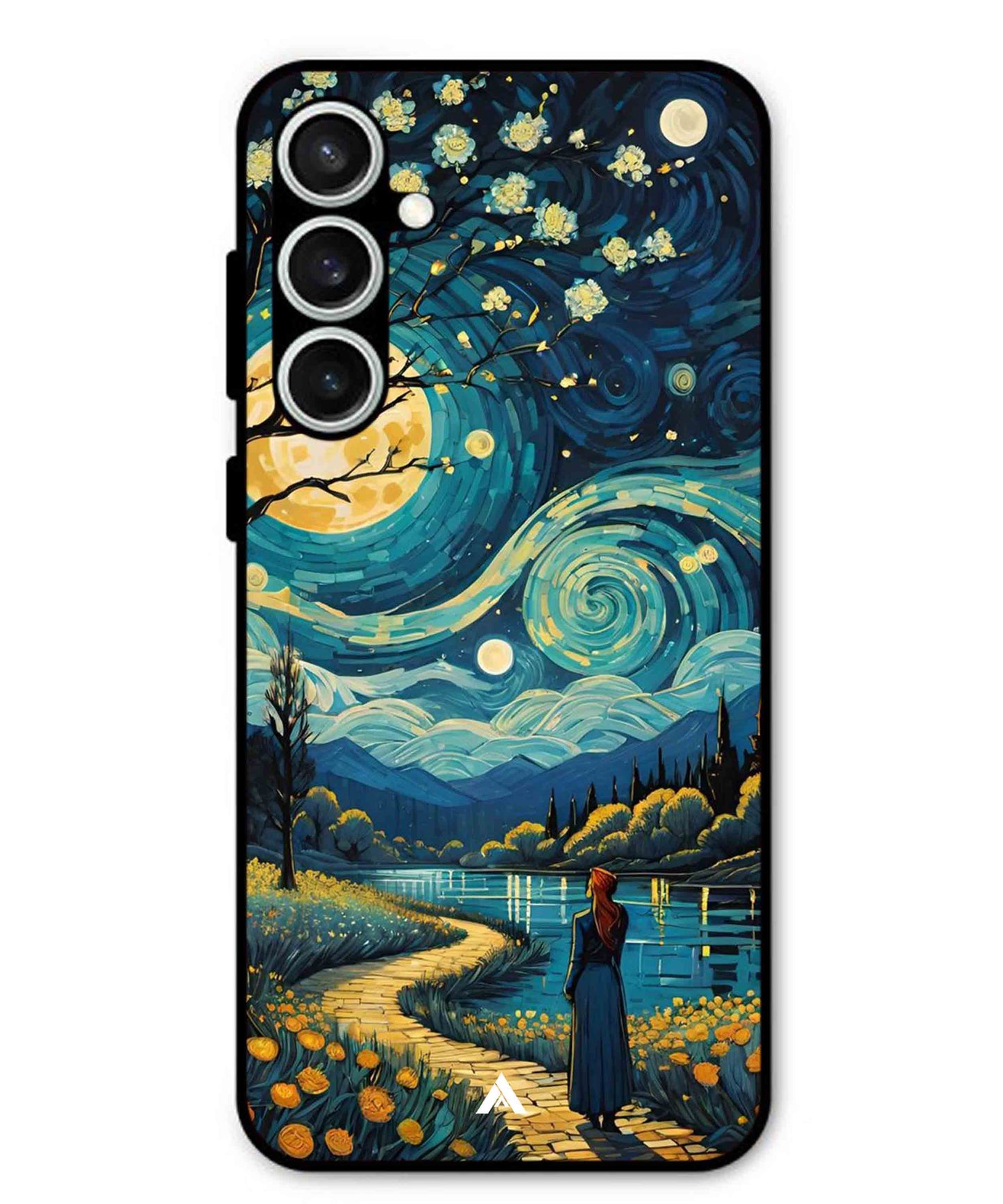 Starry Eve Art Aesthetic Metal Back Cover Phone Case for Samsung Galaxy S23 Fe