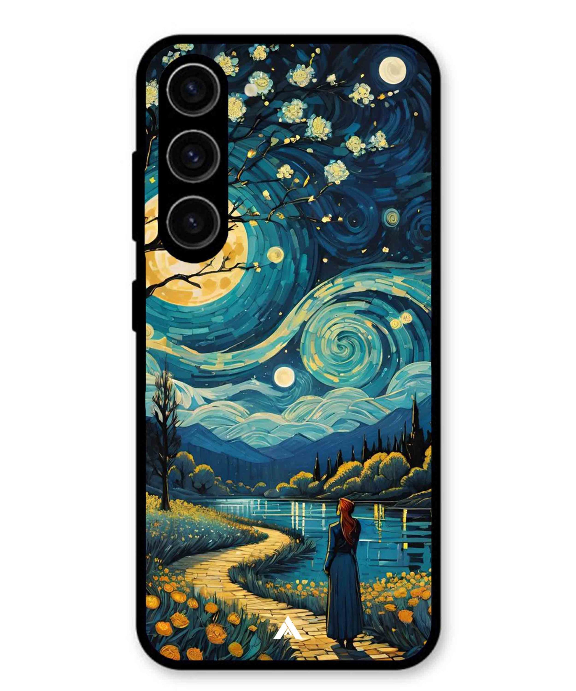Starry Eve Art Aesthetic Metal Back Cover Phone Case for Samsung Galaxy S24