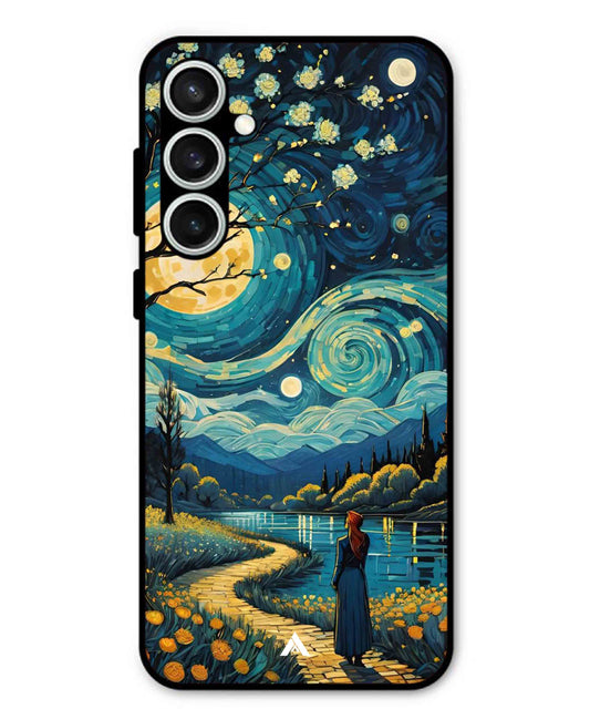 Starry Eve Art Aesthetic Metal Back Cover Phone Case for Samsung Galaxy S24 Fe