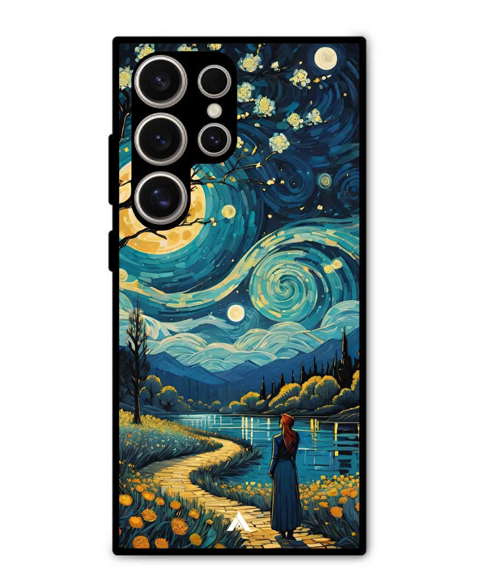 Starry Eve Art Aesthetic Metal Back Cover Phone Case for Samsung Galaxy S24 Ultra