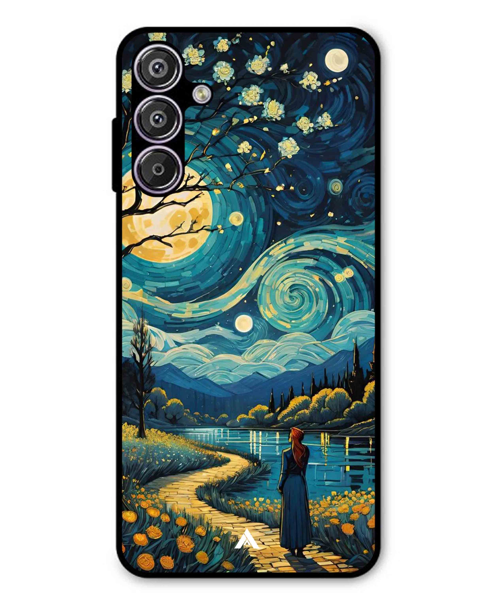 Starry Eve Art Aesthetic Metal Back Cover Phone Case for Samsung Galaxy S25