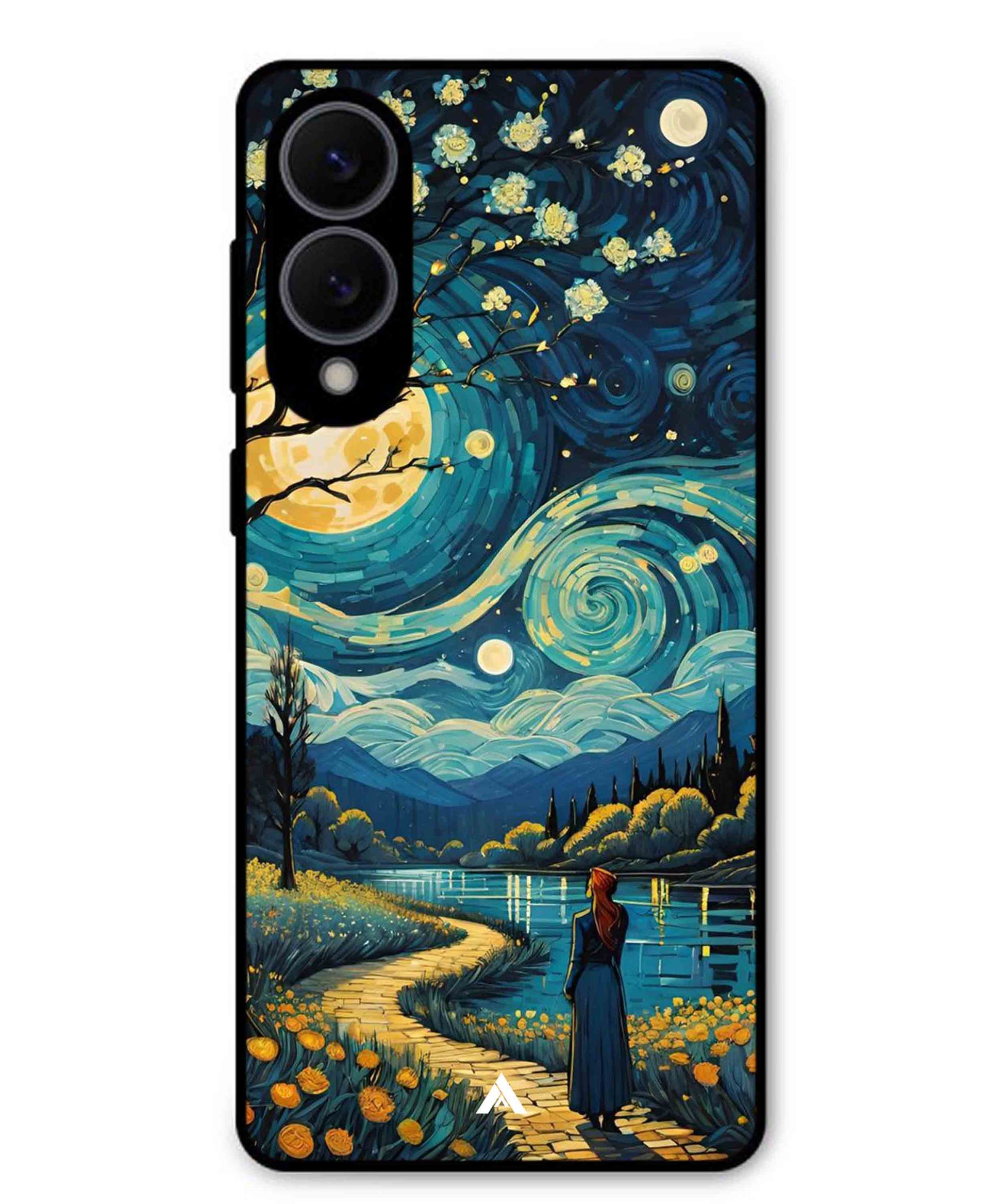 Starry Eve Art Aesthetic Metal Back Cover Phone Case for Samsung Galaxy S25 Edge