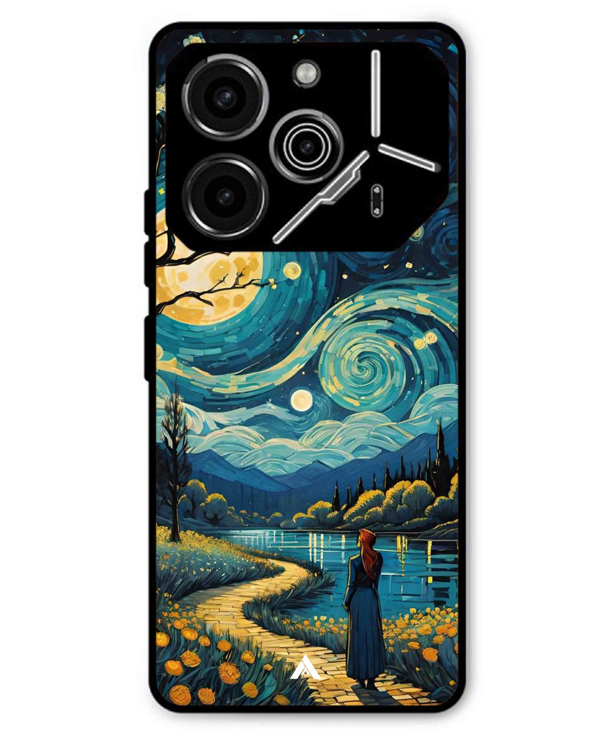 Starry Eve Art Aesthetic Metal Back Cover Phone Case for Tecno Pova 6 Pro