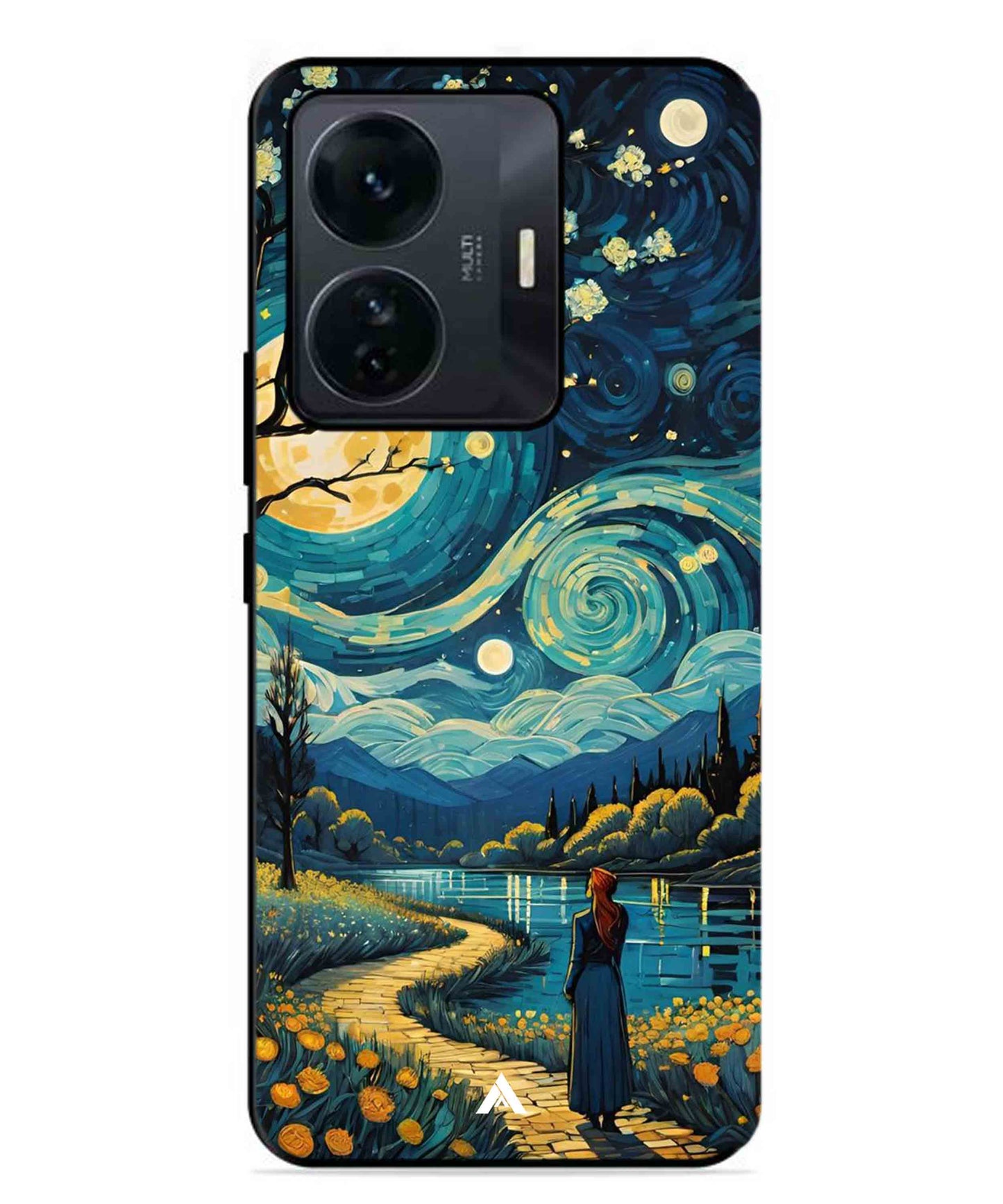 Starry Eve Art Aesthetic Metal Back Cover Phone Case for Vivo T1 Pro