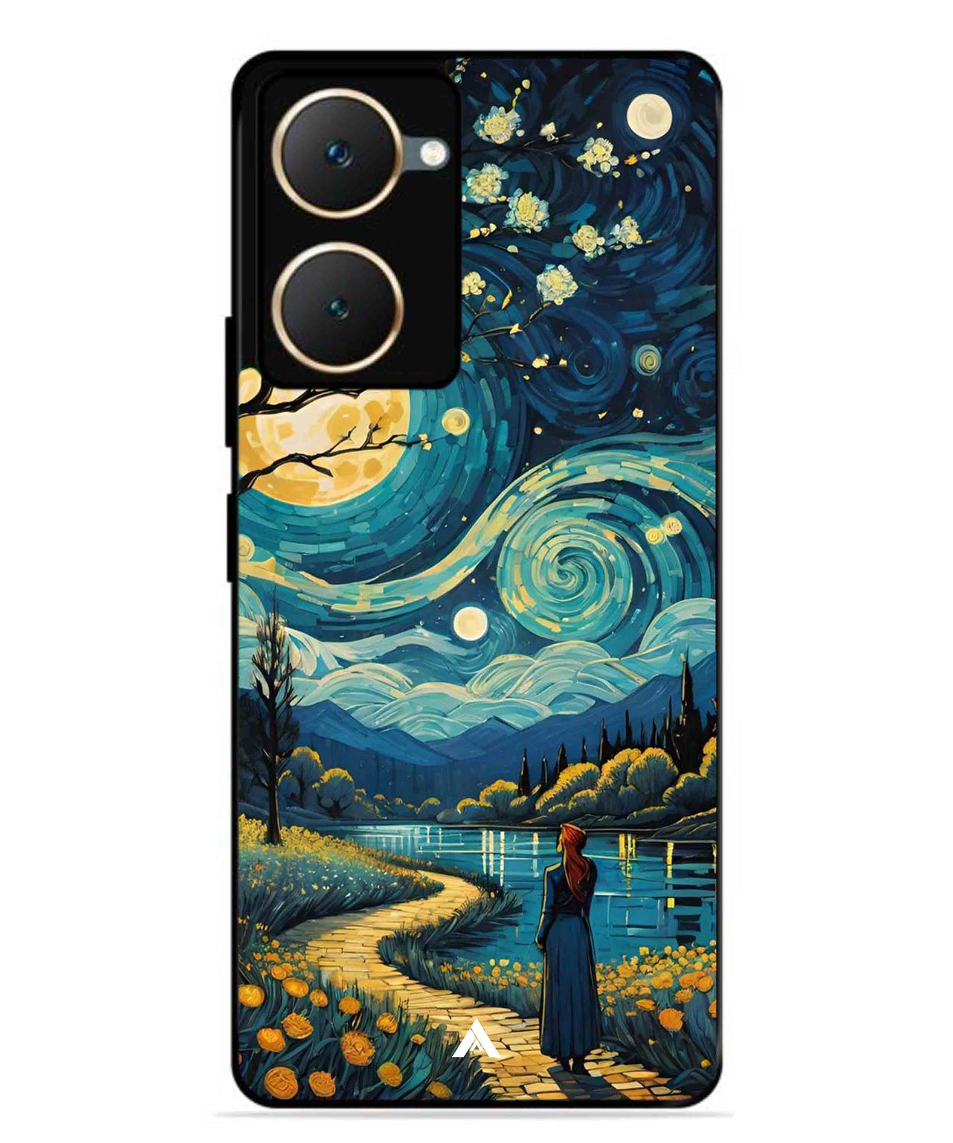 Starry Eve Art Aesthetic Metal Back Cover Phone Case for Vivo T3 Lite