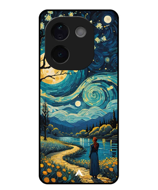 Starry Eve Art Aesthetic Metal Back Cover Phone Case for Vivo T3 Pro