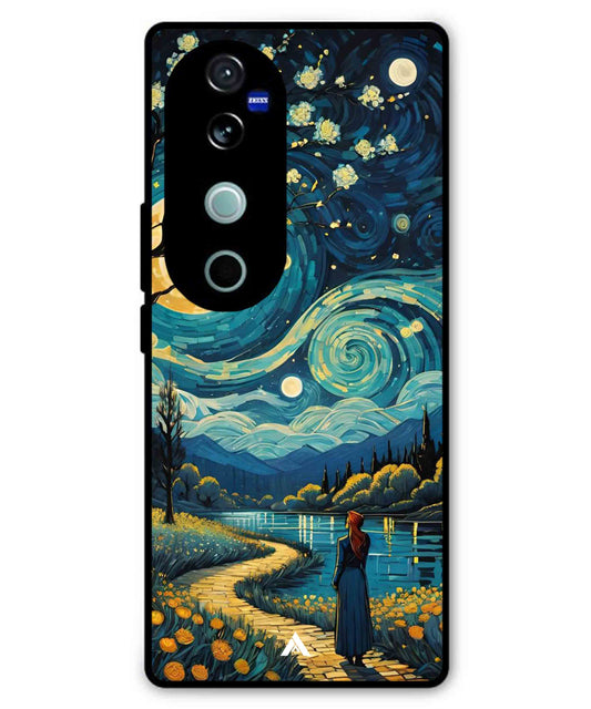 Starry Eve Art Aesthetic Metal Back Cover Phone Case for Vivo T3 Ultra