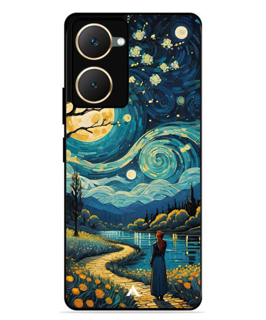 Starry Eve Art Aesthetic Metal Back Cover Phone Case for Vivo Y03 4G