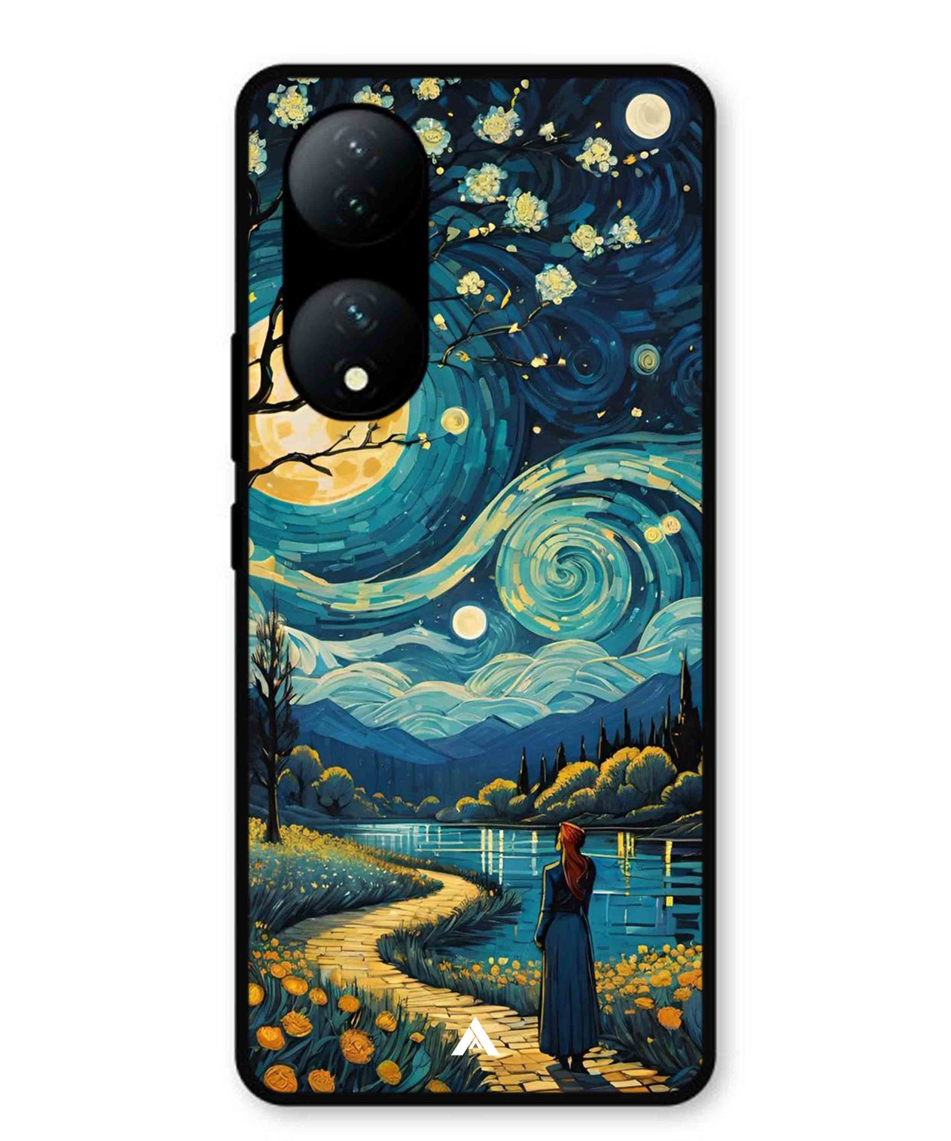 Starry Eve Art Aesthetic Metal Back Cover Phone Case for Vivo Y100a