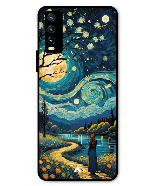Starry Eve Art Aesthetic Metal Back Cover Phone Case for Vivo Y20i