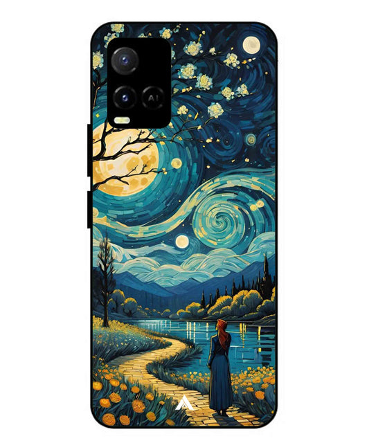 Starry Eve Art Aesthetic Metal Back Cover Phone Case for Vivo Y21