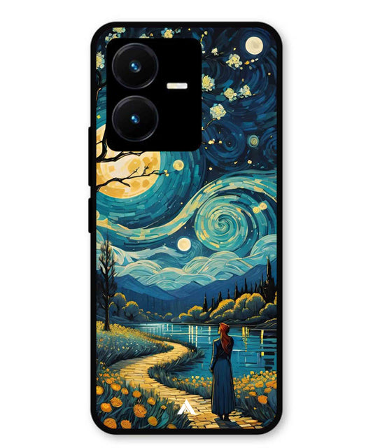 Starry Eve Art Aesthetic Metal Back Cover Phone Case for Vivo Y22
