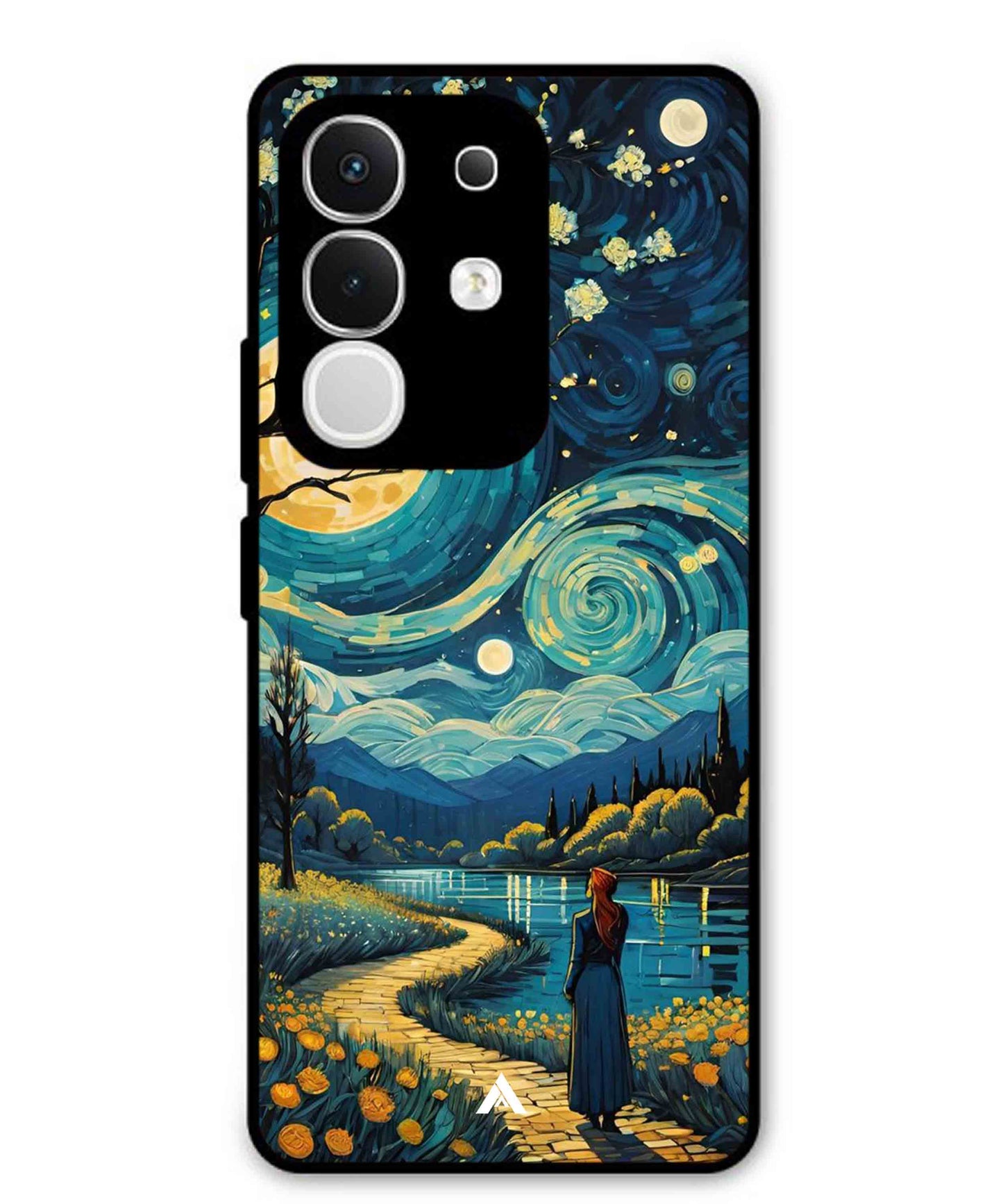 Starry Eve Art Aesthetic Metal Back Cover Phone Case for Vivo Y29 4G