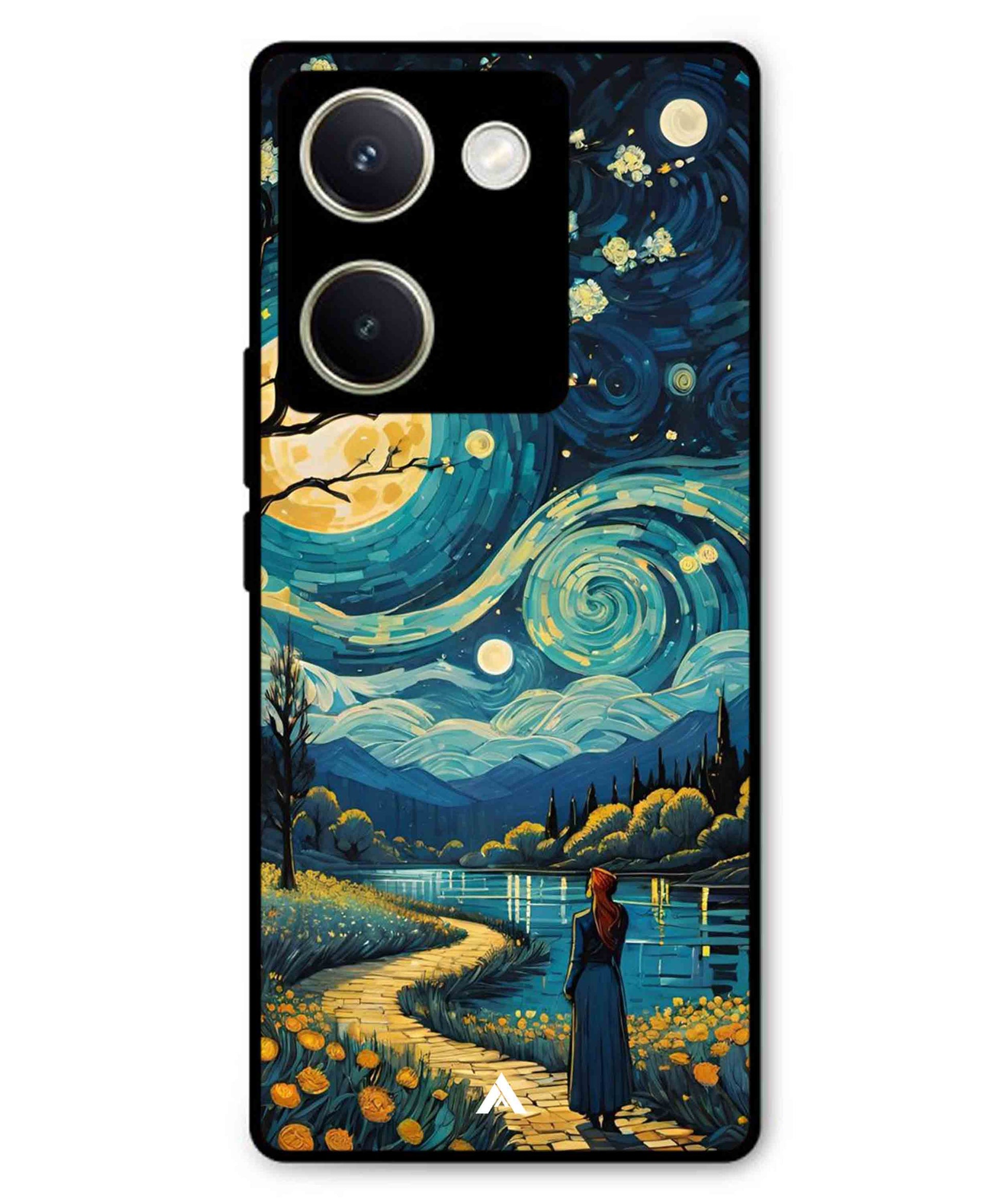 Starry Eve Art Aesthetic Metal Back Cover Phone Case for Vivo Y300 Plus