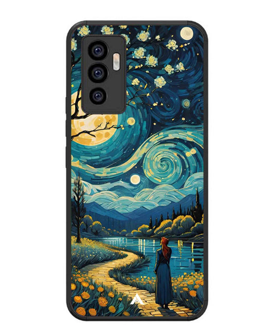 Starry Eve Art Aesthetic Metal Back Cover Phone Case for Vivo Y75 4G