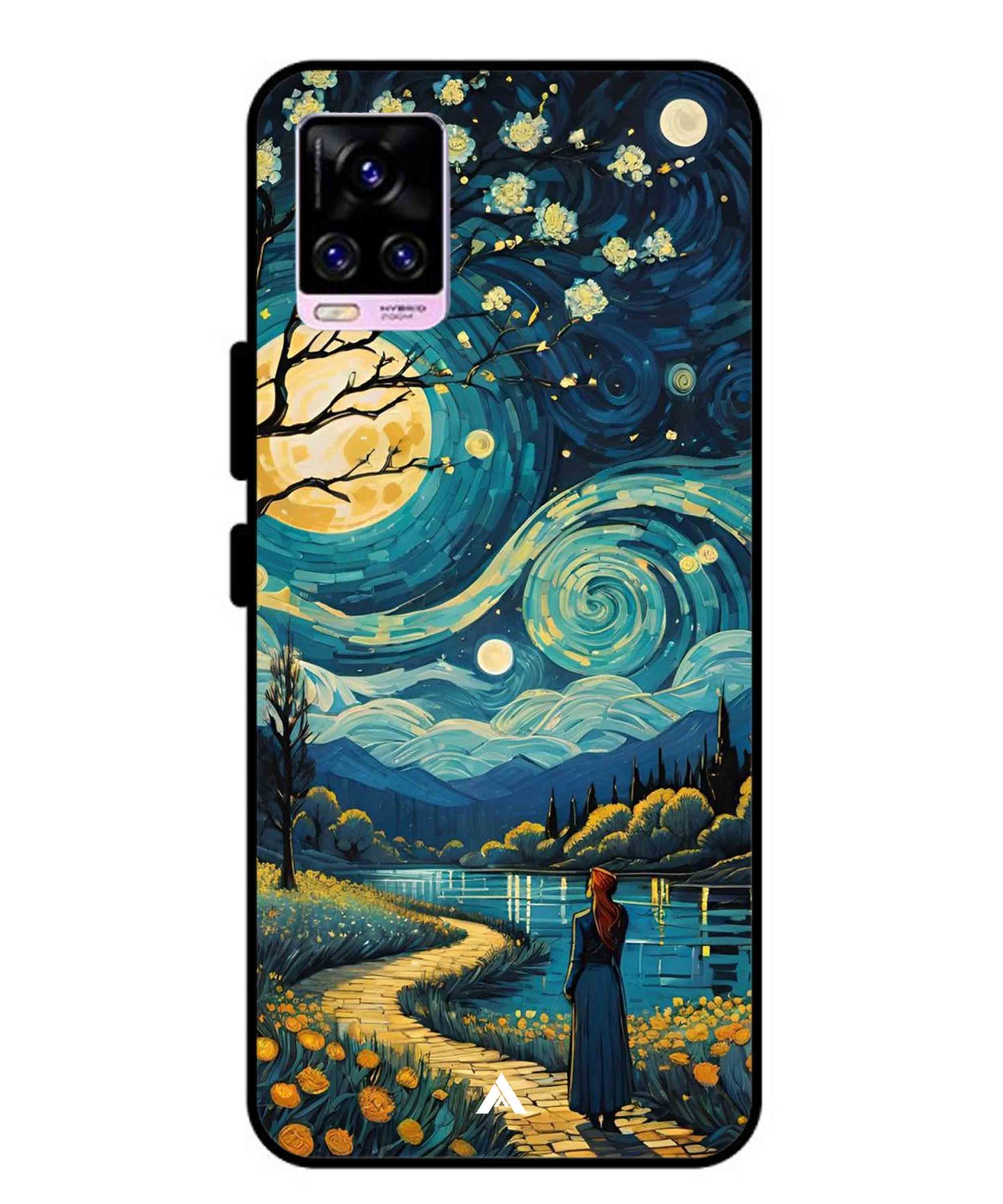 Starry Eve Art Aesthetic Metal Back Cover Phone Case for Vivo v20 Pro