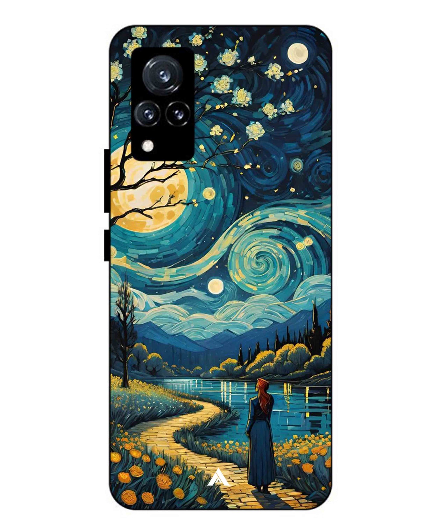 Starry Eve Art Aesthetic Metal Back Cover Phone Case for Vivo v21