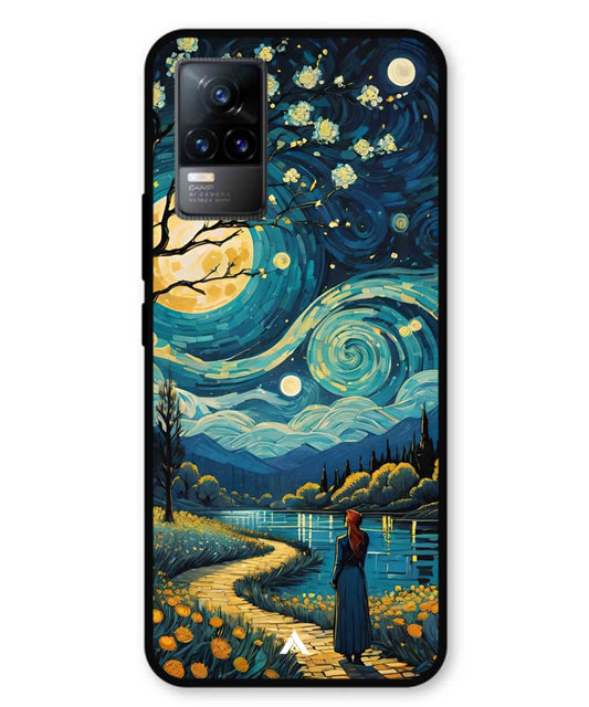 Starry Eve Art Aesthetic Metal Back Cover Phone Case for Vivo v21e 4G