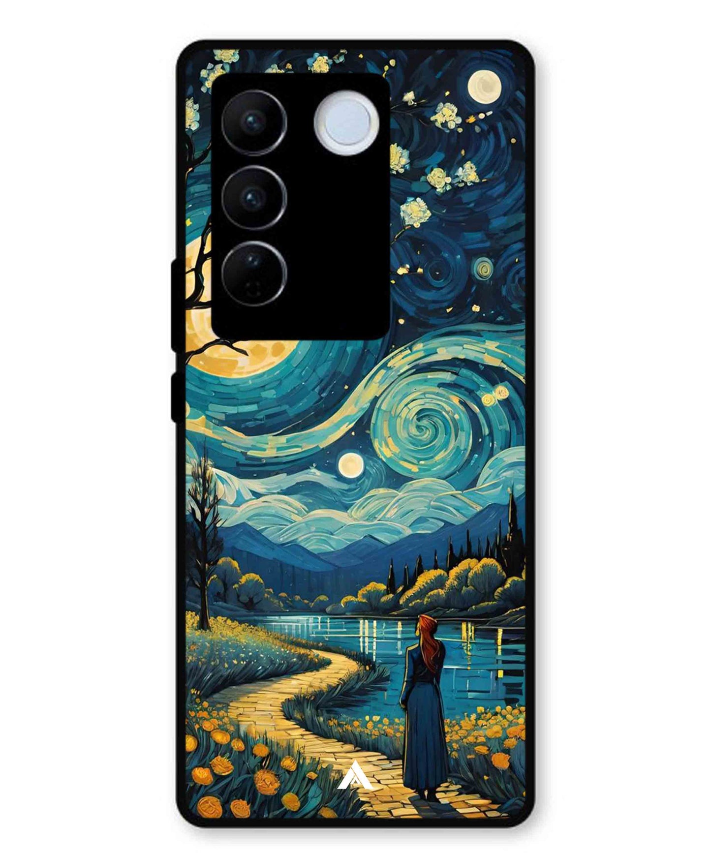 Starry Eve Art Aesthetic Metal Back Cover Phone Case for Vivo v27