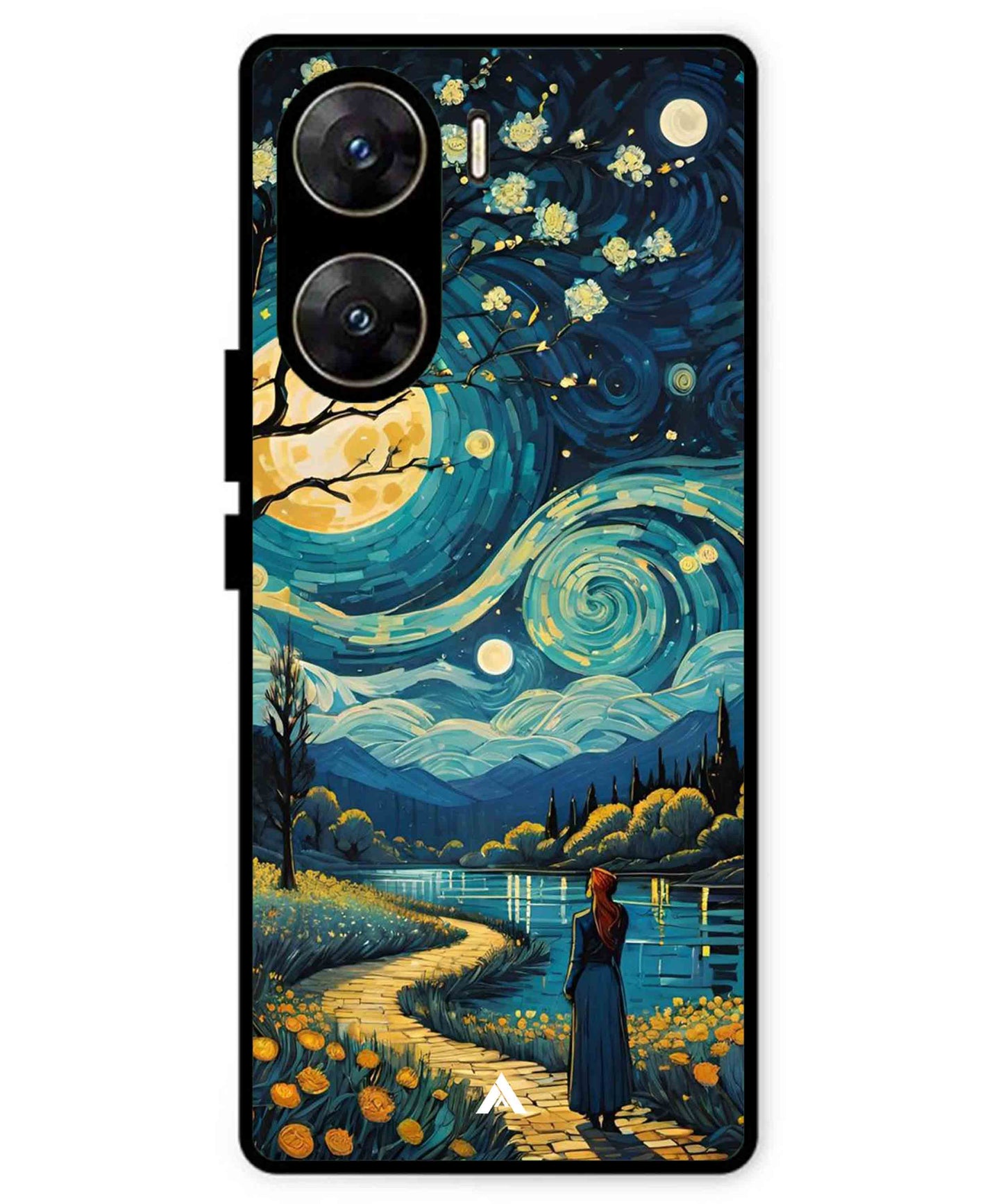 Starry Eve Art Aesthetic Metal Back Cover Phone Case for Vivo v29e