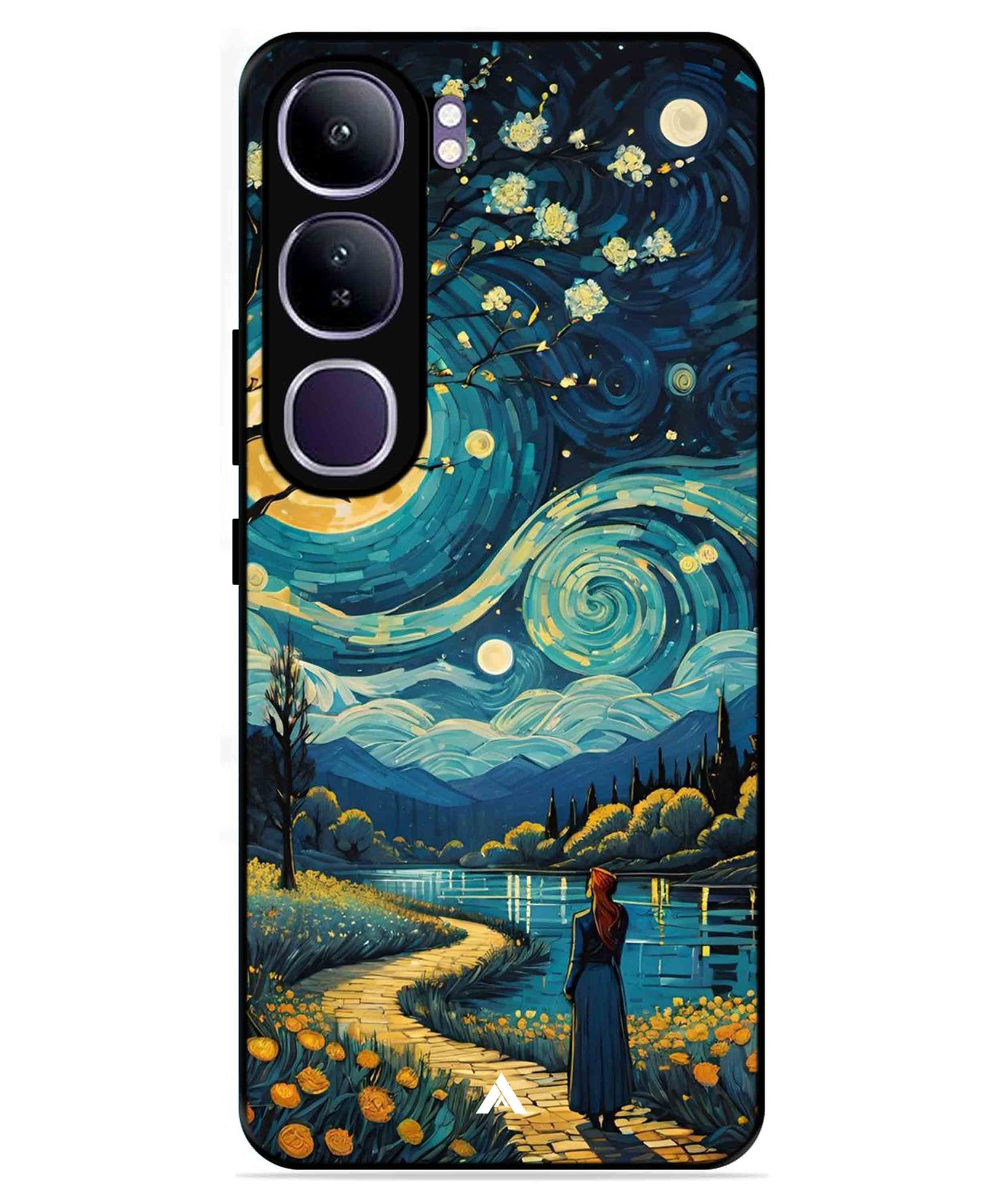 Starry Eve Art Aesthetic Metal Back Cover Phone Case for Vivo v40 Lite