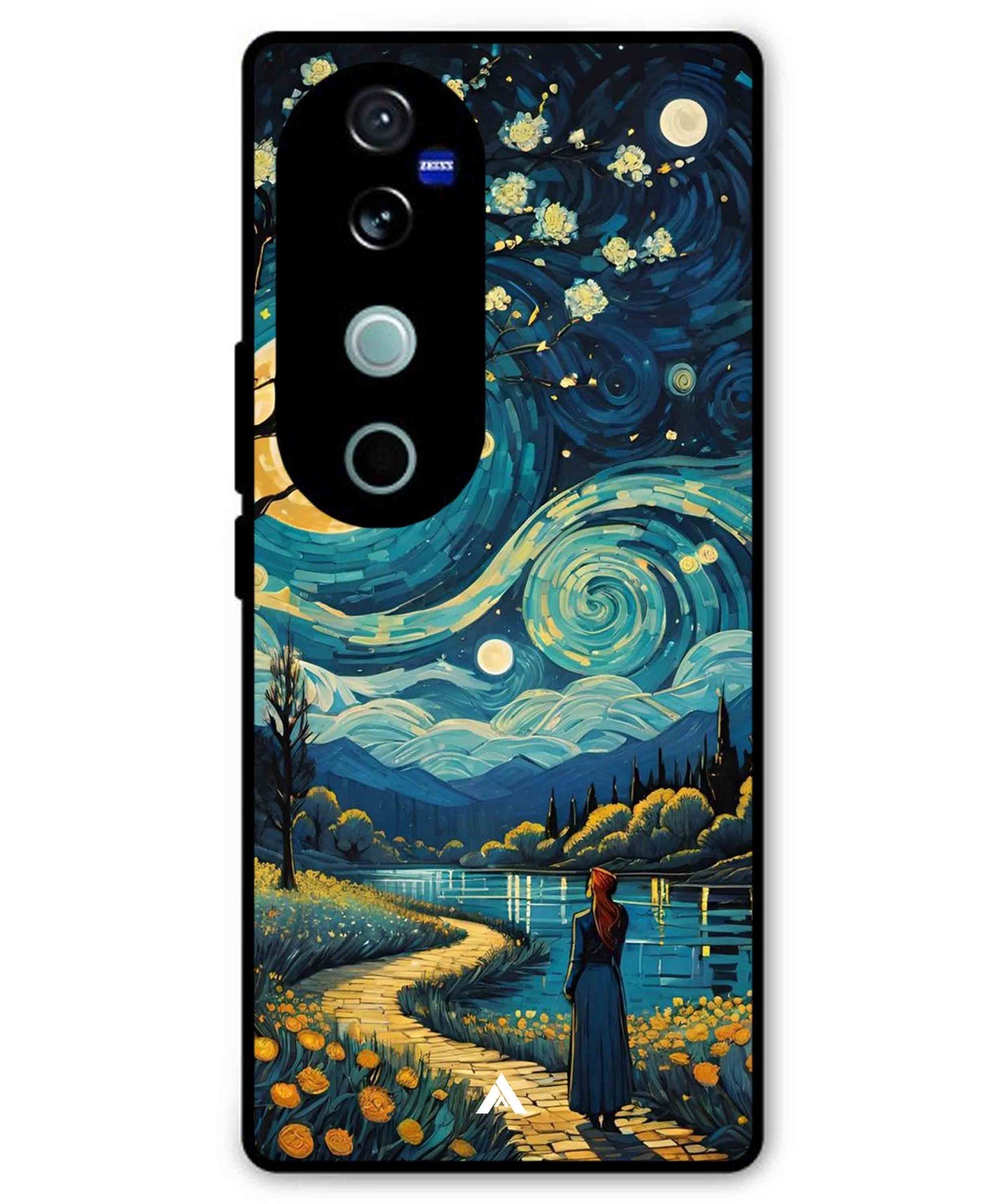 Starry Eve Art Aesthetic Metal Back Cover Phone Case for Vivo v40