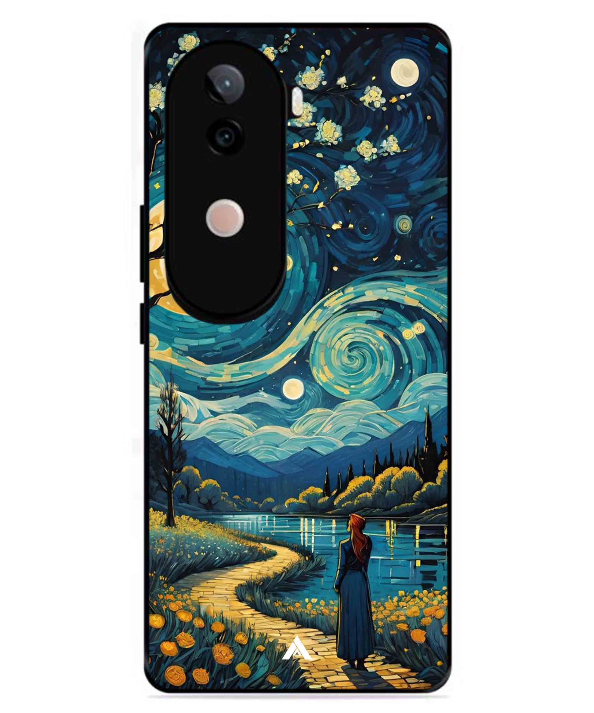 Starry Eve Art Aesthetic Metal Back Cover Phone Case for Vivo v40e