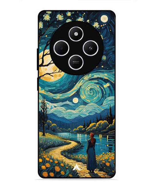 Starry Eve Art Aesthetic Metal Back Cover Phone Case for Xiaomi Redmi 14C