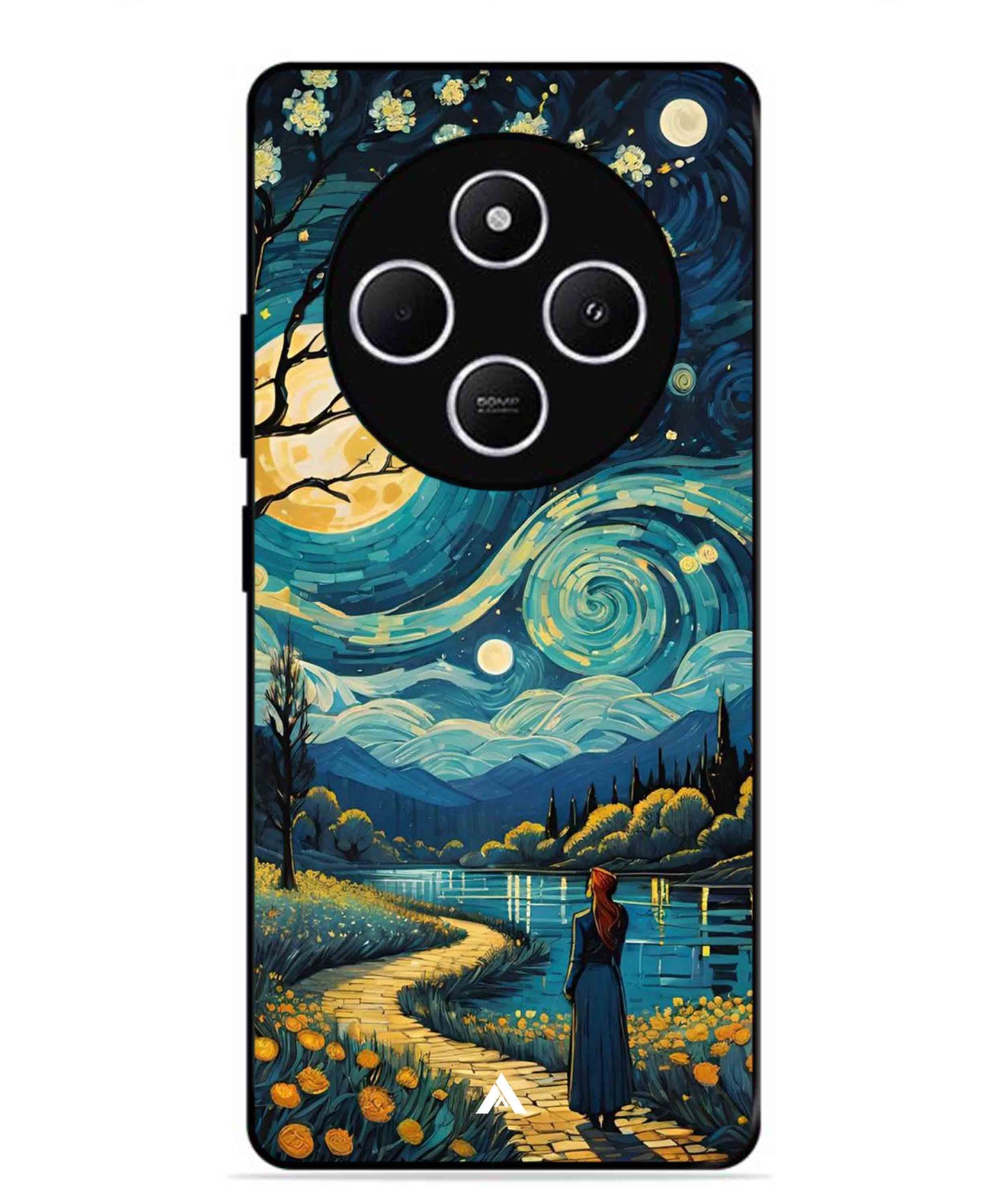 Starry Eve Art Aesthetic Metal Back Cover Phone Case for Xiaomi Redmi A4