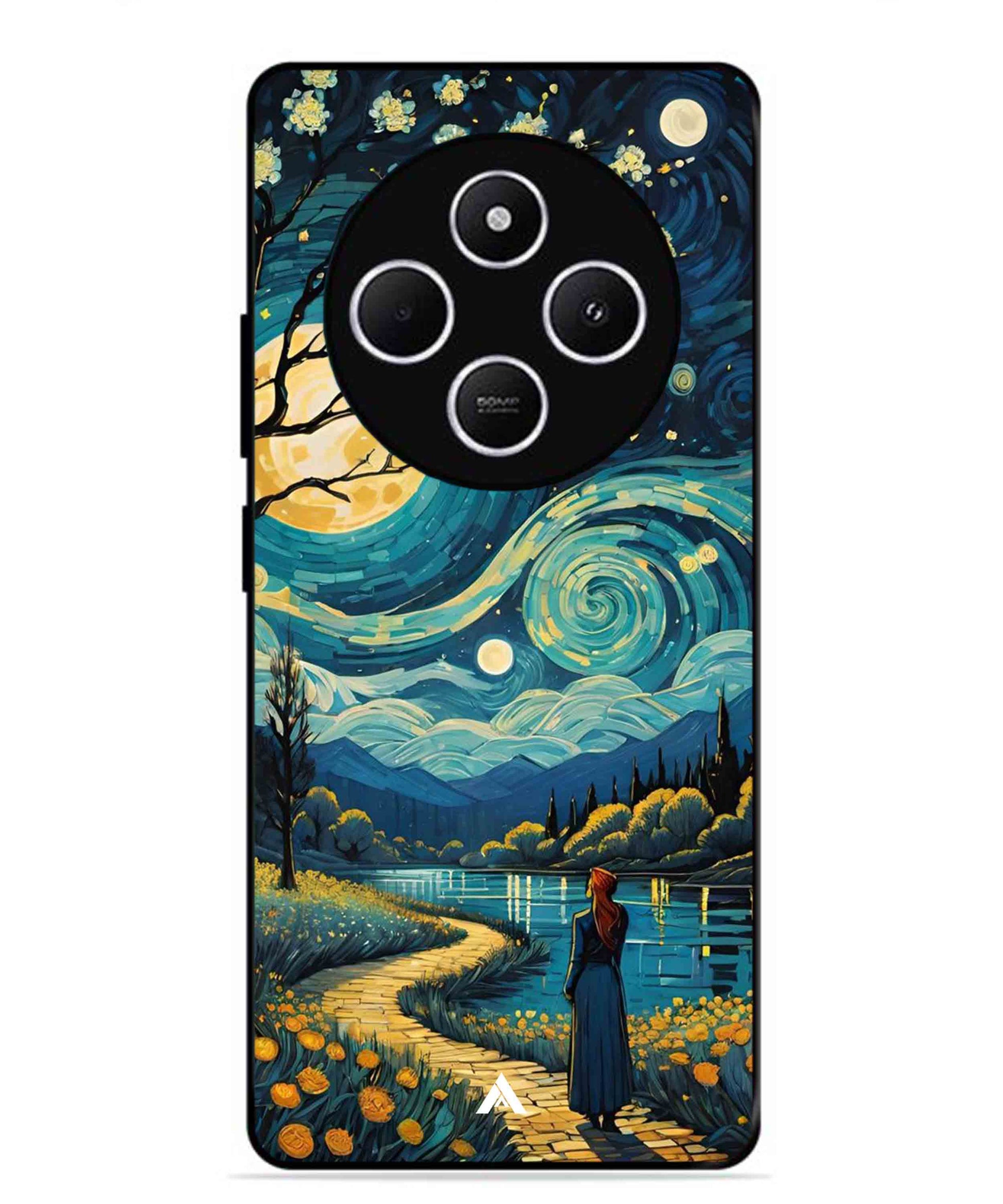 Starry Eve Art Aesthetic Metal Back Cover Phone Case for Xiaomi Redmi A4