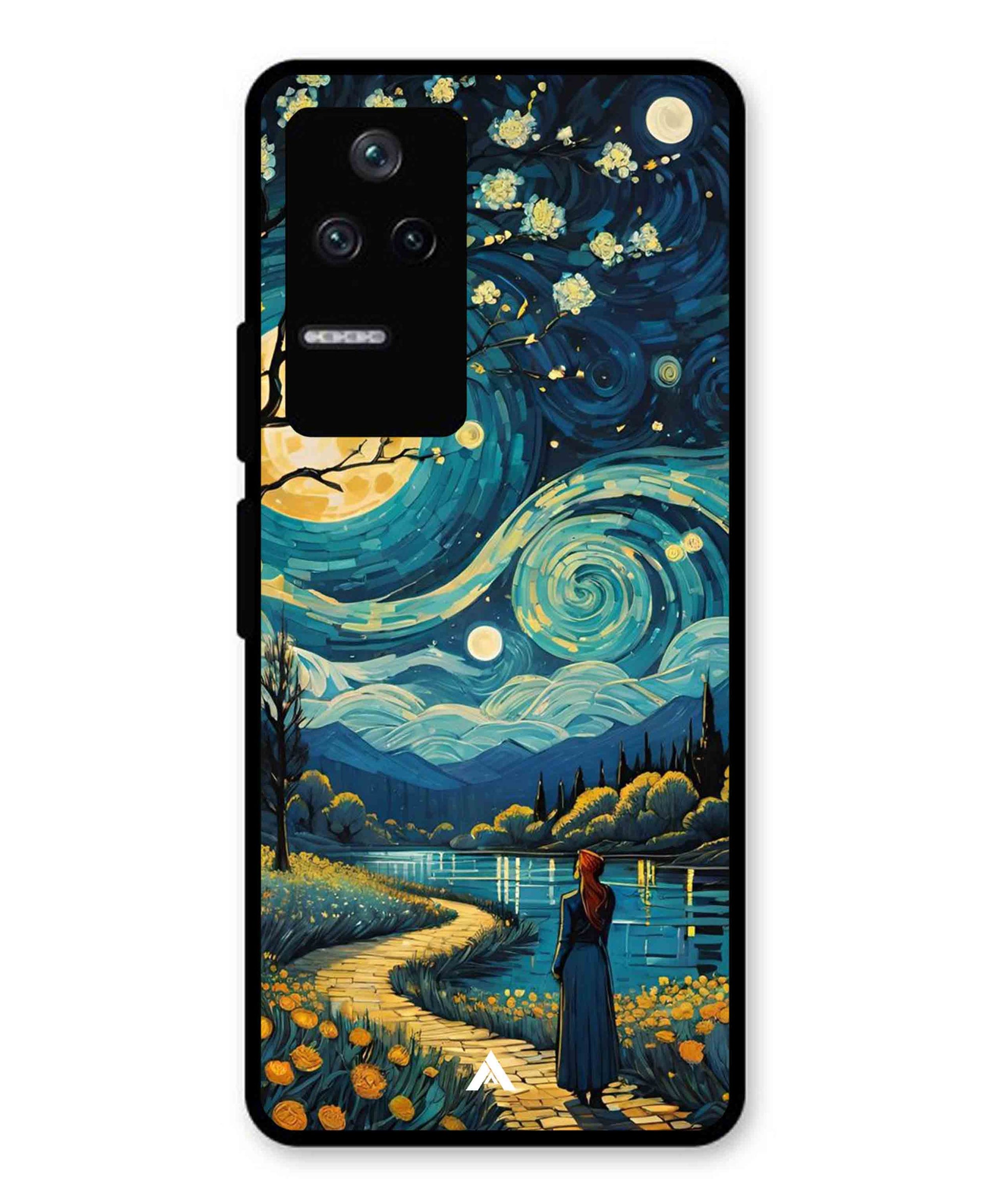 Starry Eve Art Aesthetic Metal Back Cover Phone Case for Xiaomi Redmi K40s