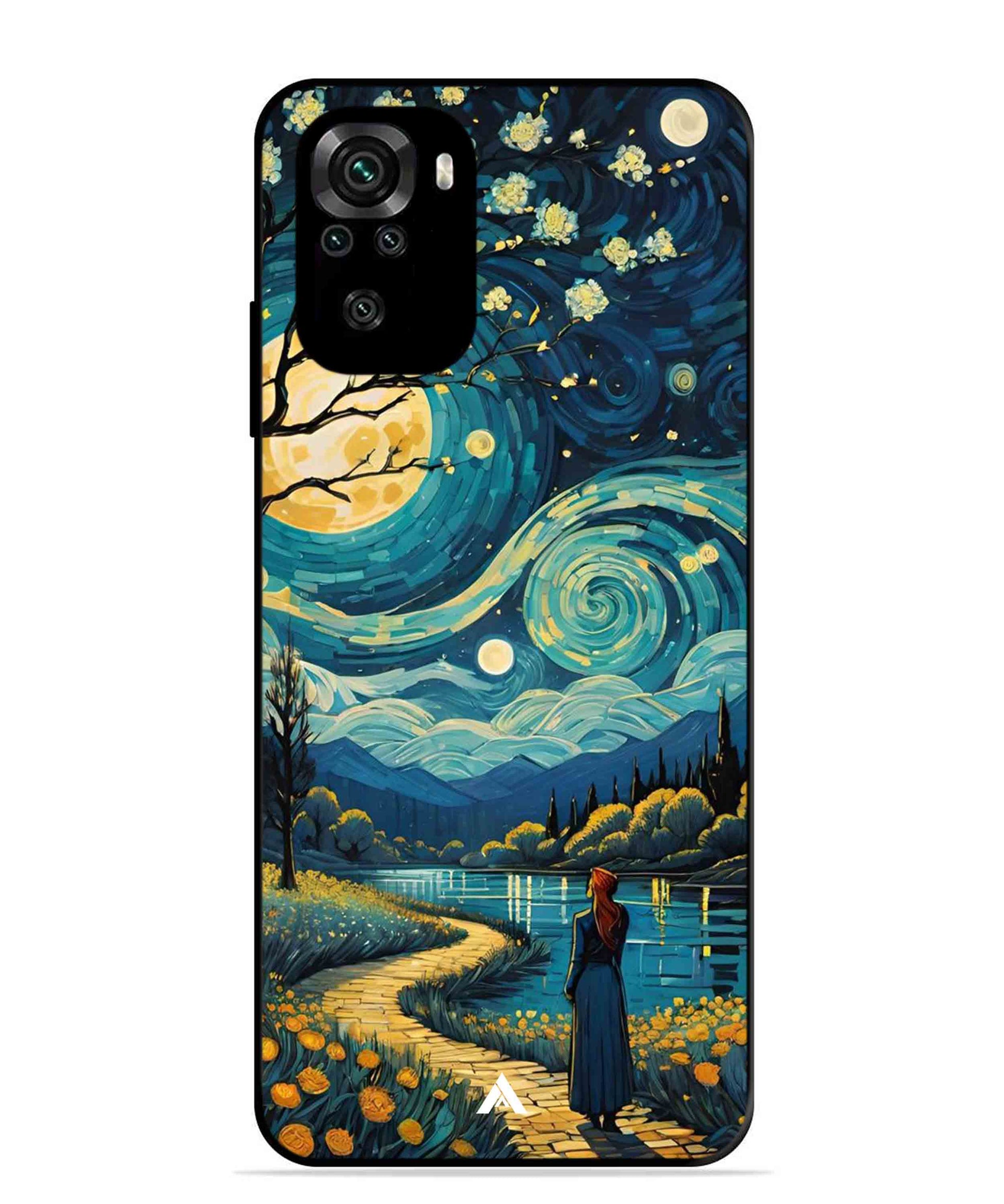 Starry Eve Art Aesthetic Metal Back Cover Phone Case for Xiaomi Redmi Note 11SE