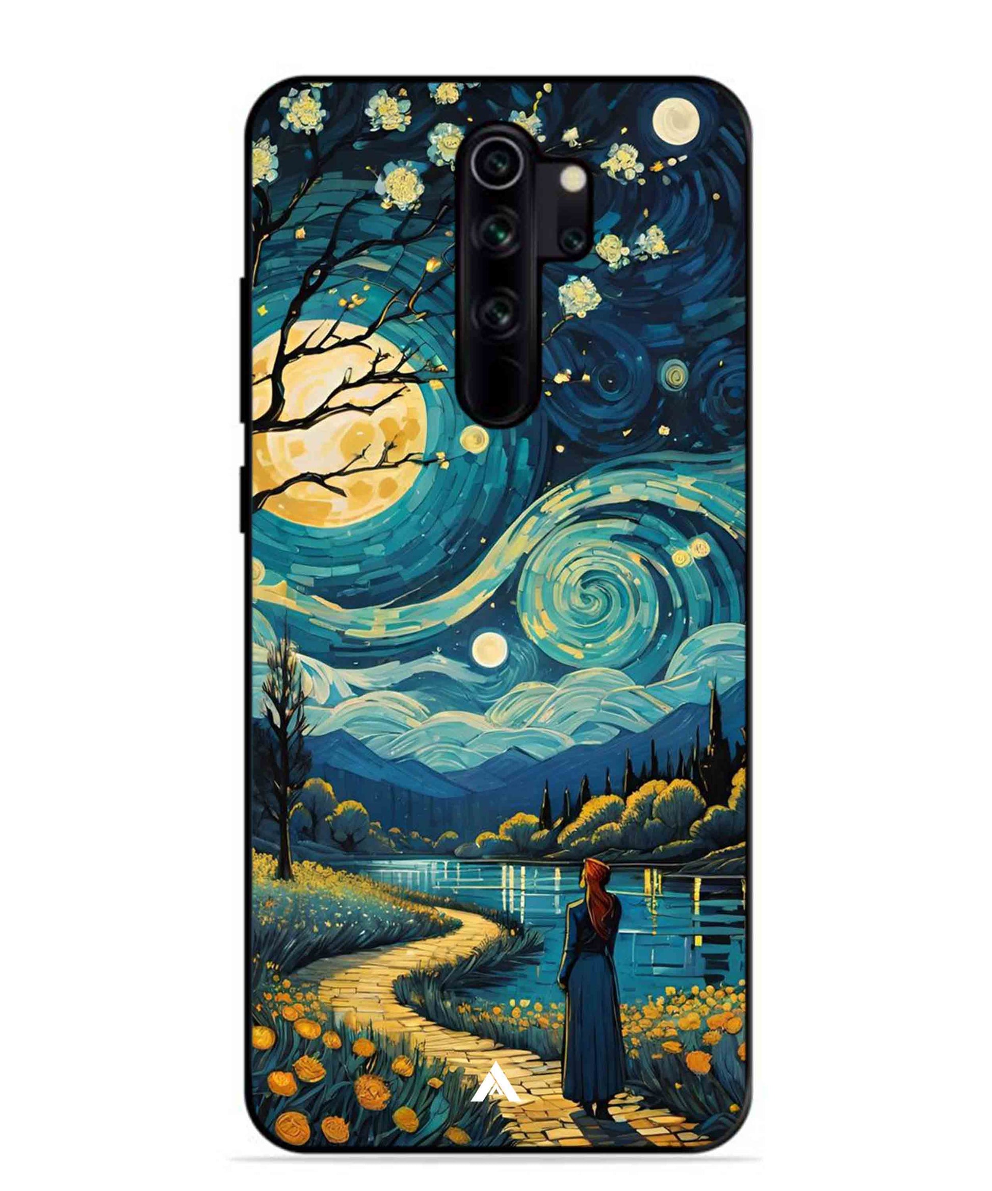 Starry Eve Art Aesthetic Metal Back Cover Phone Case for Xiaomi Redmi Note 8 Pro