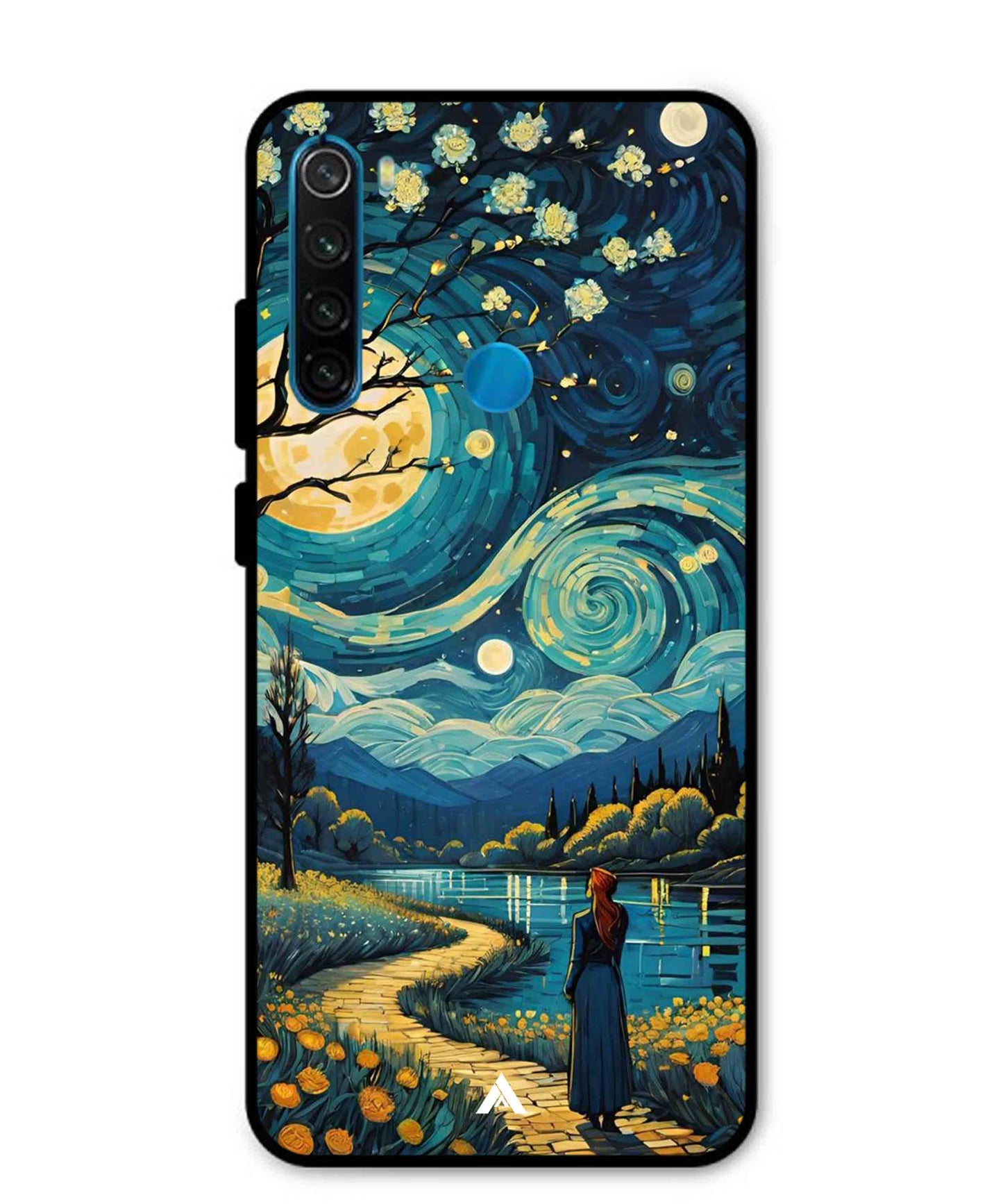 Starry Eve Art Aesthetic Metal Back Cover Phone Case for Xiaomi Redmi Note 8